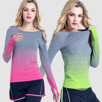 China High Quality Breathable Sportswear Yoga Tank Tops Seamless Women's Bras Sports Bras Workout Clothes Tops Gradient Tops for sale