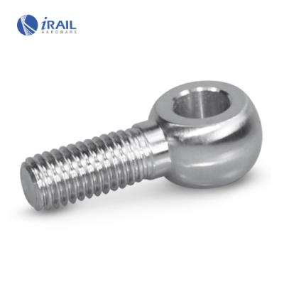 China Chinese 304 316 Stainless Steel Cable Fitting Extended Eye Bolts For Railing Steel Cable Railing for sale