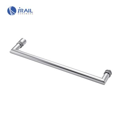 China Chinese High Quality Grade 304 Stainless Steel 316 Round Shower Tube Door Handle Tempered Glass For Cubic Glass Screen Bathroom for sale