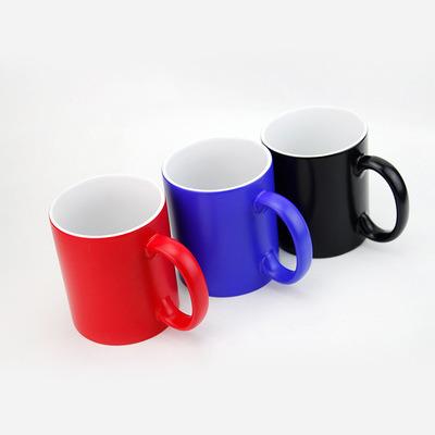 China 350ml Viable Heat Sensitive Color Changing Magic Coat Mug Sublimation Empty Ceramic Mug for sale