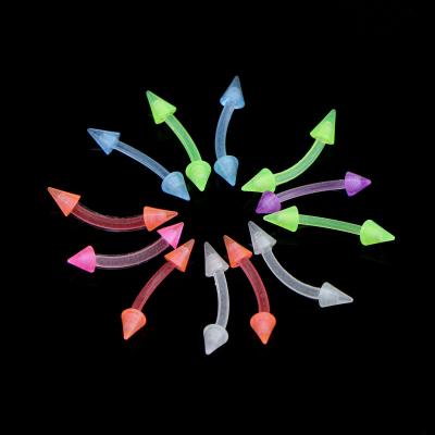 China Romantic Makers Lead Neon Nail Ring Tragus Women Eyebrow Cone Paint Color Earring Studs Eyebrow Piercing Jewelry for sale