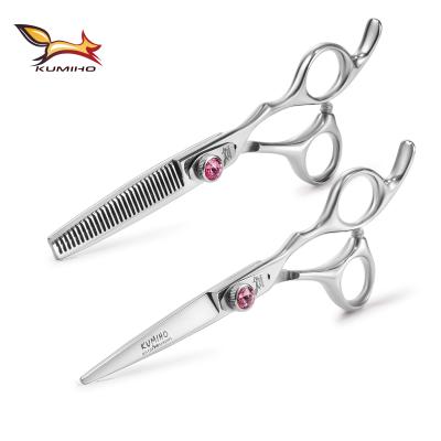 China Cutting Scissors KUMIHO F2BS-60 Hair Scissors Kit Stainless 6inch 2 Colors Screw Available Cutting And Thinning Scissors for sale