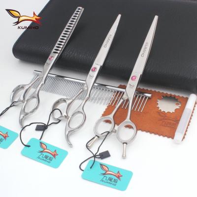 China Viable F2-70 F2-80 Double Tail Curved Scissors, Pet Grooming Shear, Dog Chunker 3pcs Kit 7 inch and 8 inch in stock for sale