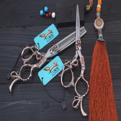 China New Japanese Steel Thinning Scissors Hair Cutting Barber Scissors F01 for sale