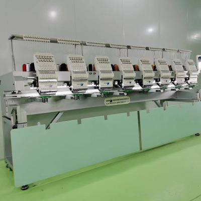 China High Quality 8 Heads 12 needles high speed hat t-shirt flat garment all sizes computer embroidery machine for blouses en venta