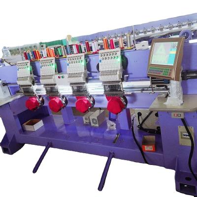 Cina 4 heads Commercial industrial 9 needles t-shirt flat tubular computerized embroidery machine for finished garment machine in vendita