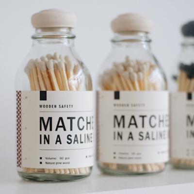 China Household LIGHTING LOVER Customizable High Quality Matches For Candles In Glass Jar for sale