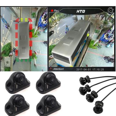 China 4pcs Sensors 3D 1080P 360degree Waterproof Alarm Surrounded View Camera System for BUS, TRUCK or Excavator for sale