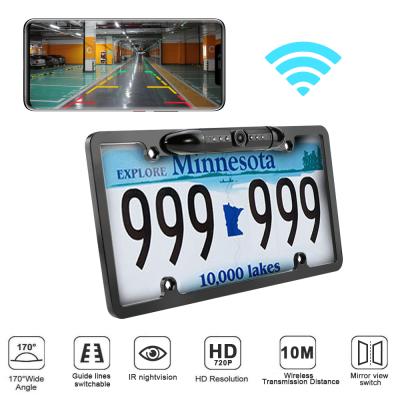 China Waterproof HD USA license plate frame wifi camera with IR nightvision for sale