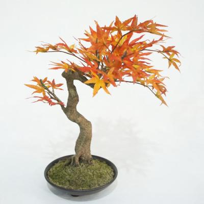 China Artistic Use YC126-8 for Artificial Potted Red Maple Tree Bonsai Acer Palmatum Artificial Small Red Tree for sale