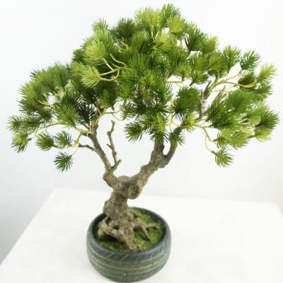 China Artistic Hot Selling Artificial Pine Bonsai Artificial Podocarpus Tree for Home and Outdoor Decoration for sale