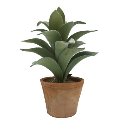 China Eco-friendly Modern Artificial Small Ornamental Bamboo Plants Potted In Red Brick Pots For Home Decor for sale