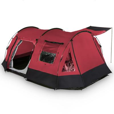 China Extended type outdoor camping increasing 4 person large family tunnel tent for sale