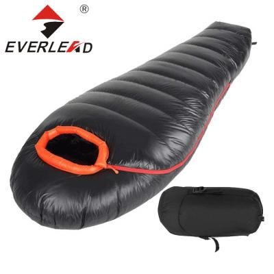 China Portable Ultralight Winter Waterproof Lightweight Outdoor Camping Mummy Down Sleeping Bag for sale