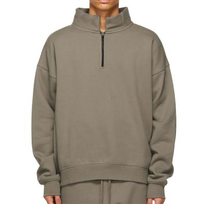 China Customized Breathable Cotton Sweatshirts Hoodie With Front Zip Men's 1/4 Quarter Hoodies Zip Up Hoodies for sale