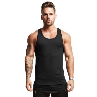 China 2021 Summer Logo Men Plain Unisex Sport Polyester Breathable Custom Tank Top Black Gym Tank Tops for sale