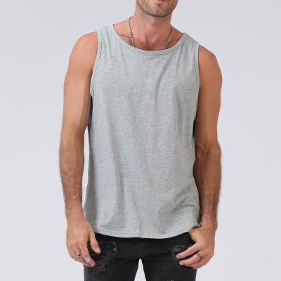 China OEM Stringer Bodybuilding Gym Men's Blank QUICK DRY Crop Printed Simple Summer Zipper Basic Tank Tops for sale