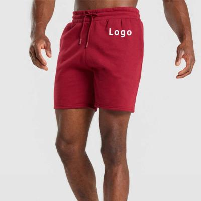 China Factory Custom Breathable Panel Mens Summer Pants Purple French Shorts Casual Gym Long Terry Polyester Shorts for sale