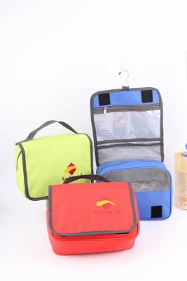 China New Arrival Red Polyester Hanging Toiletry Kit for sale