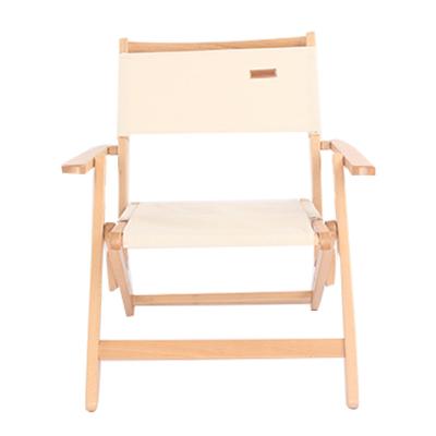 China Simple Wholesale Portable Wood Frame Folding Chair Beech Outdoor Folding Camping Beach Chairs for sale