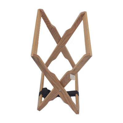 China Universal Lightweight Outdoor Camping X Display Rack Solid Wood Foldable Saddle Rack for sale