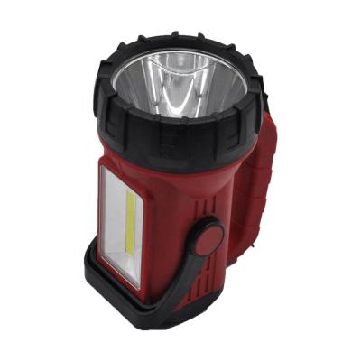 China Ultra Bright+output Rechargeable Dual Light Source 2*18650 USB Lithium Battery COB LED Flashlight for sale