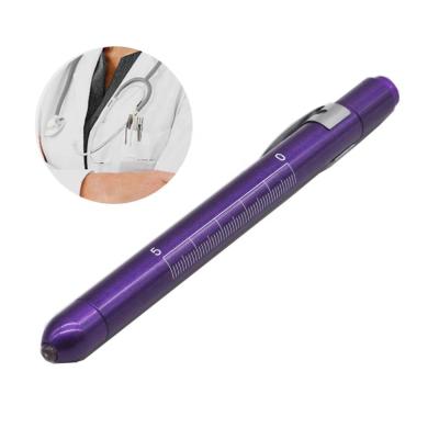 China Medical Pen Light Clover Led Pen Light Medical Pupil Measuring Pocket Clip Led Bluk Pen With Light for sale