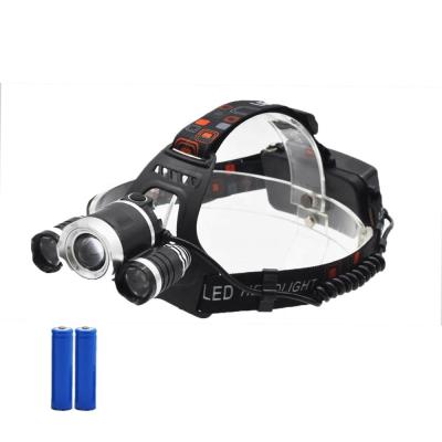 China Zoom Lens+Convex Lens+Convex Clover Lens Zoom 10W T6 LED 18650 Battery Head Torch Rechargeable Led Headlamp High Power Led Headlight for sale