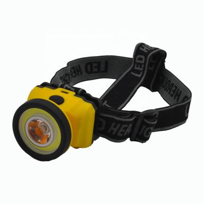 China Waterproof Camping 3W 3W Dry Battery Flashlight Head Cob Headlight Camping Led Head Lamp for sale