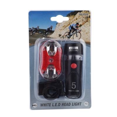 China Super Bright Clover 5 LED Bicycle Light Set Promotion Cheap 9 Led Bike Light Set for sale