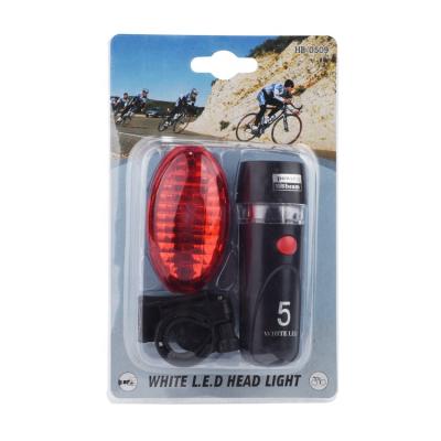 China Promotion Bicycle Light Perfect Clover Cheap Battery Bike Lamp Set High Quality Red Led Bicycle Light Set for sale