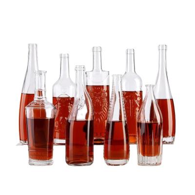 China Wishing glass bottle manufacture high quality liquor brandy vodka whiskey gin glass bottles for sale