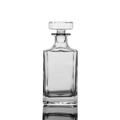 China Wishing Heavy Luxury Wine Bottle 750ml Glass Bottle Clear Rum Gin Brandy Vodka Whiskey With Cork for sale