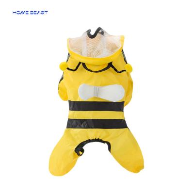 China Sustainable Small Dog Raincoat Little Bee Raincoat All Included Poncho Teddy Medium Small Dog Pet Raincoat for sale