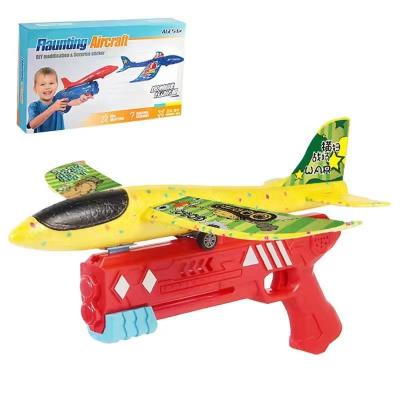 China Electronic Toy Aircraft Gun Toy One-Click Ejection Foam Airplane Model for Kids Outdoor Sports Toys Flying Gifts for sale