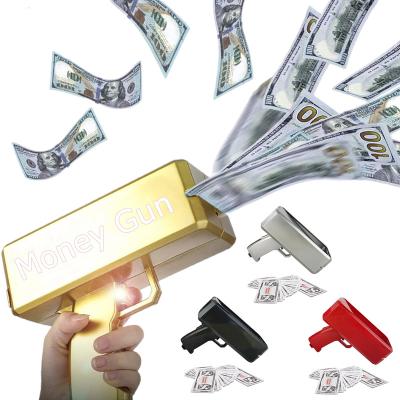 China Funny Toy Bills Game Outdoor Family Kids Toy Make It Rain Money Electronic Gun Throw Cash Money Gun Party Gifts Banknote Money Gun for Kids for sale