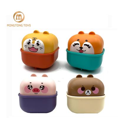 China ABS Plastic Wholesale Plastic Mini Cartoon Cute Animal Cup Factory Children Press Car Inertial Toy 223 for sale