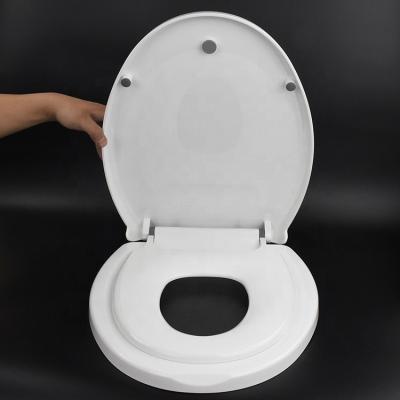 China WC Adjustable Soft Close Family Of Children's Toilet Seats 2 To 1 Toilet Seat / Toilet Seats Double for sale