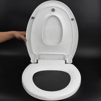 China Thermoplastic Stainless Magnetic Oval Toilet Seat Mother Baby Kids Toilet Seats For Family for sale