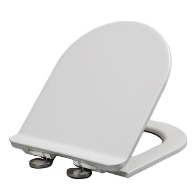 China Slow-end One Two Button PP Toilet Seats Soft Close D Shape Seat Cover For Toilet for sale