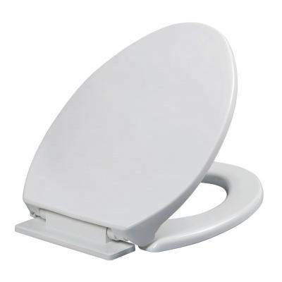 China Slow-end Toilet Seats Oval Shape Slow Narrow Oval Toilet Lid Cover Plastic PP White for sale