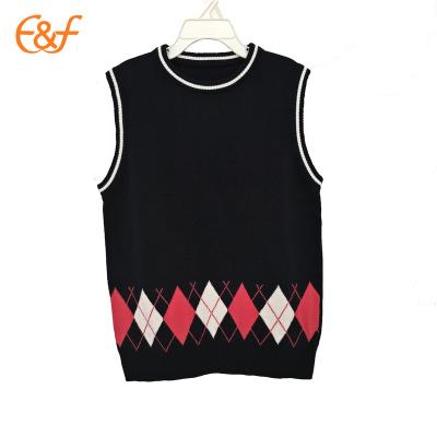 China Japanese modern school uniform anti-pilling knitted vest designs for sale