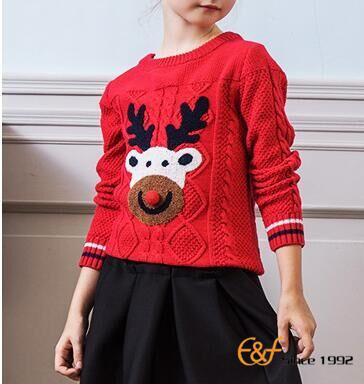 China Anti-pilling Custom Christmas Jumpers Unisex Christmas Sweater for Kids and Girls for sale