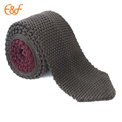 China Business / Wedding Gift Fashion Plaid Men's Tie Knitted Woven Slim Neckties for sale