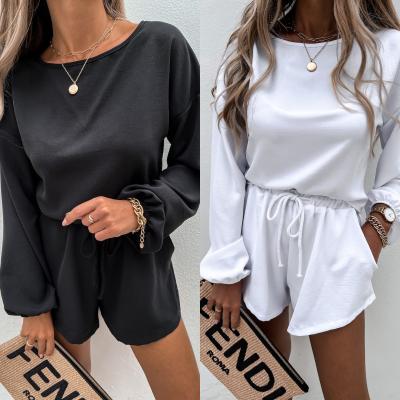 China 2021 new hot sale summer women's fashion two-piece suit Anti-wrinkle loose short sports suit for sale