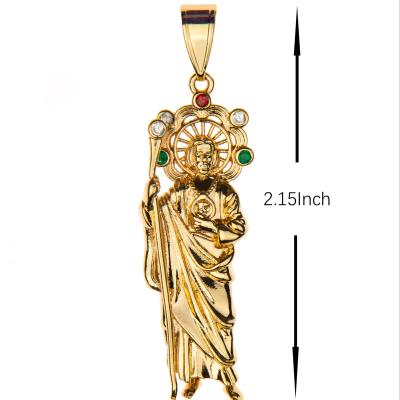 China 2021 Hot Selling Religious 14k Material Catholic Luxury Exquisite Custom Non-fading Brass Pendant for sale