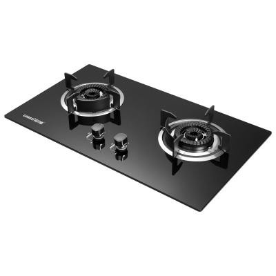 China Hotel High Quality Gas Cooktop Supplier Auto Ignition 2 Burner Gas Hob Stove Home Kitchen Gas Stove for sale