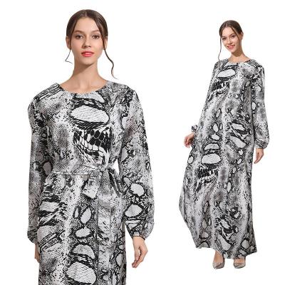 China new Anti-wrinkle fashion vintage ladies printed plus size women clothing muslim maxi dress abaya for sale