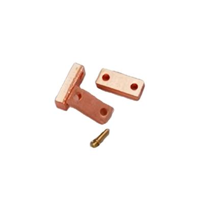 China FPC OEM custom made all kinds of copper shrapnel silver plated copper terminals, precision gold nickel tin relay connectors male for sale