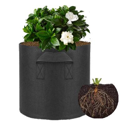 China Durable Non Woven Flounder Fabric Round Plant Pot Ready To Boat Garden Vegetables Flower Growing Bags for sale